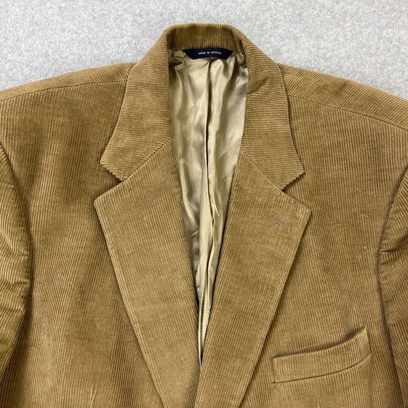 Brooks Brothers Corduroy Blazer Mens 48L Long Brown Two Button Sport Coat Jacket - Picture 10 of 15